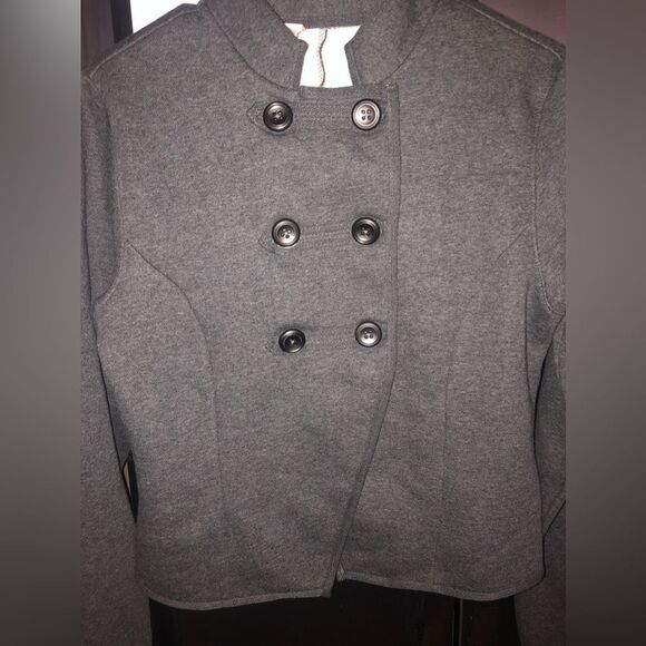 Covington grey pea coat jacket in size medium NWOT - Picture 3 of 5